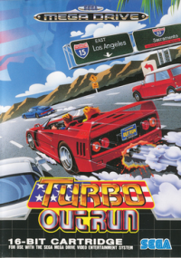 Turbo OutRun PAL Sega Mega Drive PAL box art